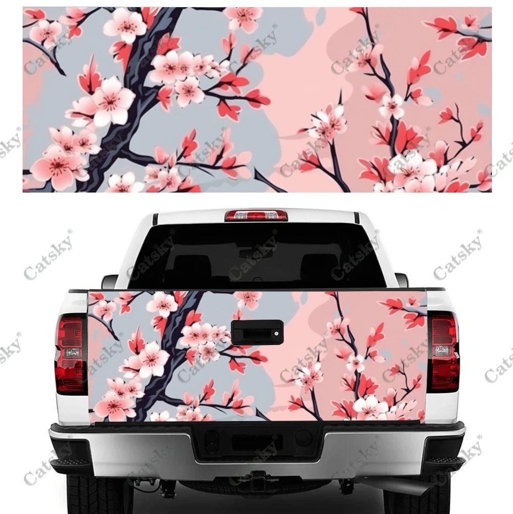 Japanese Cherry Tree Branch Truck Tailgate Wrap Professional Grade Material Universal Fit for Full Size Trucks Weatherproof