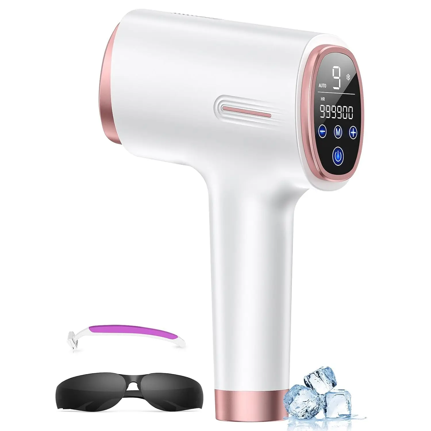 

Laser Epilator IPL 990000 Flashes Painless Hair Removal,45°F Ice-Cooling Contact,Hair Removal Permanent Depilator for Women &Men