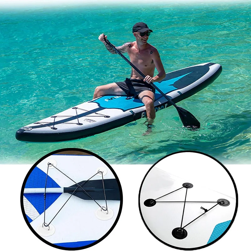 4 stuks surfplank PVC patch roestvrijstalen D-ring voor kajak opblaasbare bootaccessoires