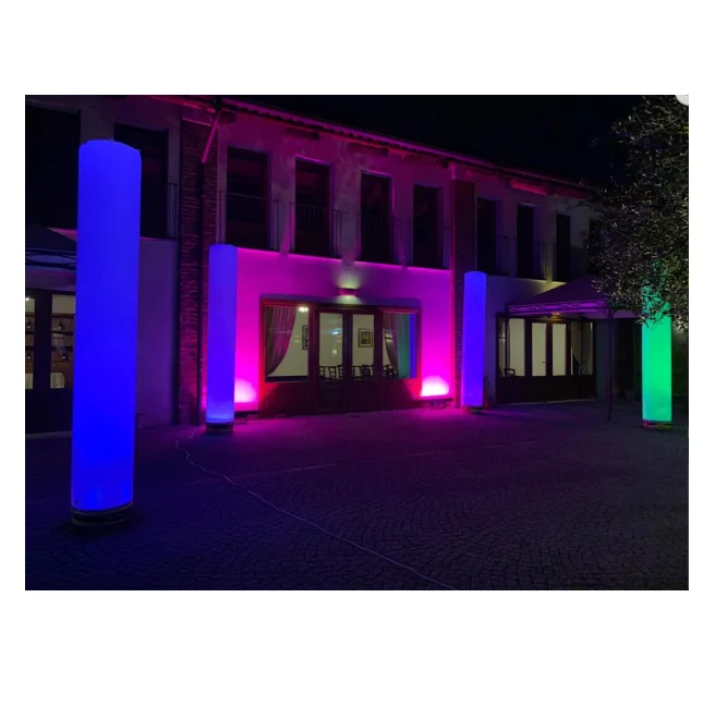 Waterproof IP65 6X18W 4IN1 RGBW  Battery Powered Wireless LED Stage Inflatable Light for Wedding Party Air Column Light