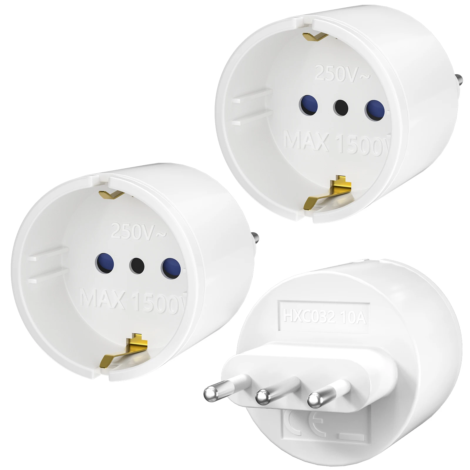 3 قطعة الاتحاد الأوروبي إلى تكنولوجيا المعلومات إيطاليا السفر محول القابس 250 فولت الأوروبي العالمي محول القابس التيار المتناوب الجدار شاحن مقبس الطاقة للسفر إيطاليا #2