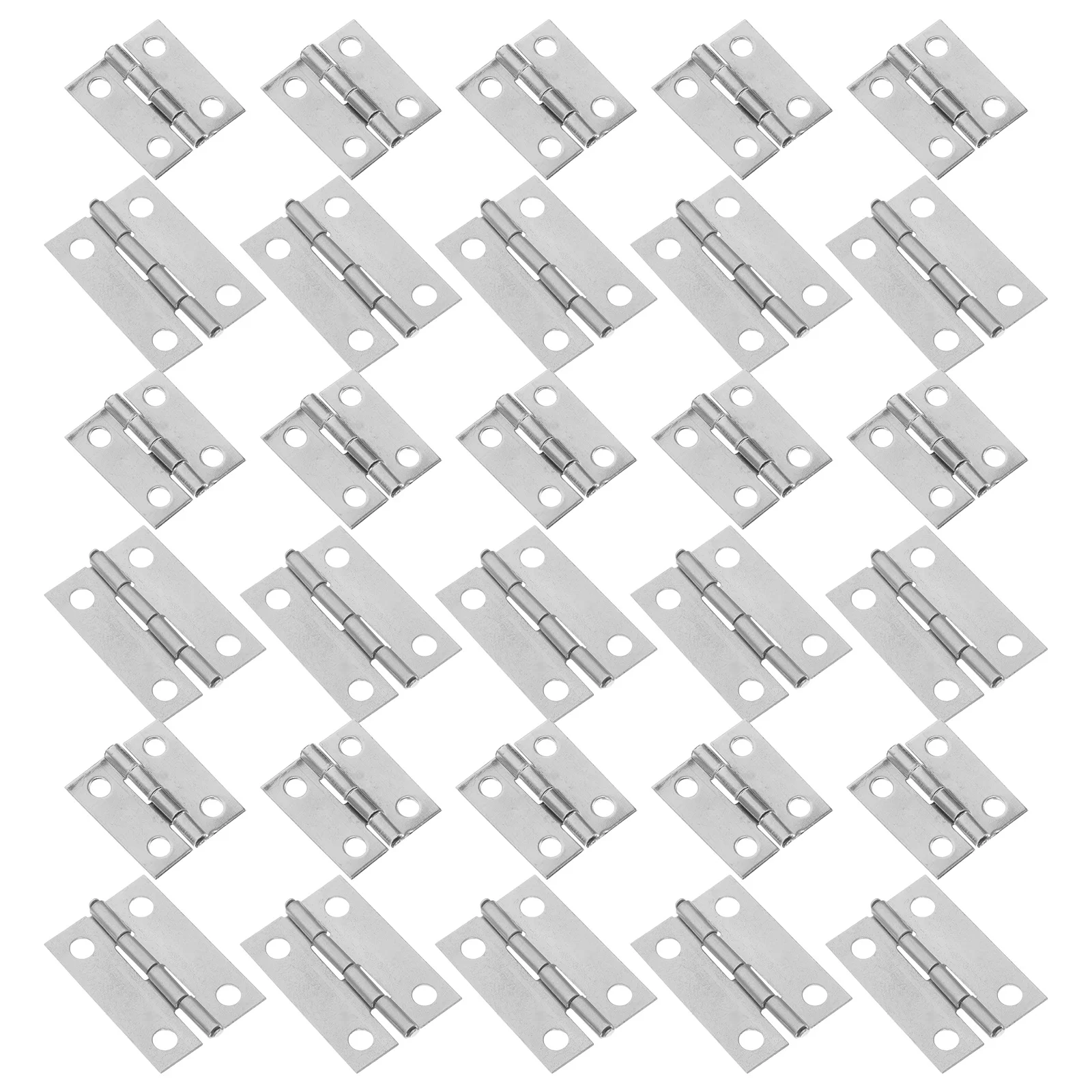 

60 Pcs Miniature Hinge Mushroom Stainless Steel Cabinet Hinges Kitchen for Crafts Dollhouse Building Supplies Hidden Screws