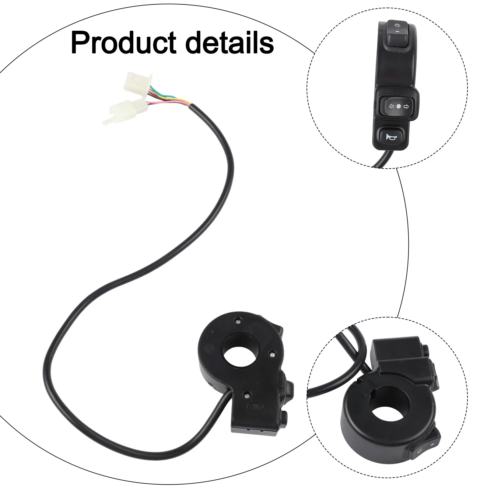 3 In1 Motorcycle Switch Light Horn- Turn Switch For ATV Quad Headlights Turn Signal ON/OFF Control Switches ﻿for ATV