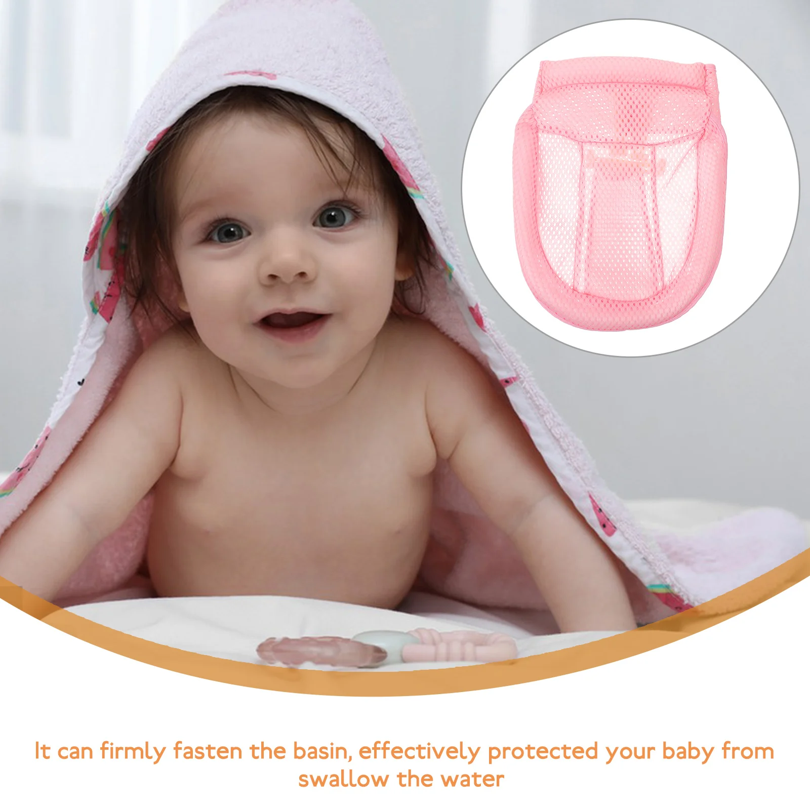 

Pink Seat Support Seat Net Accessories Safe Comfortable Infant Shower Mesh Shower Mesh Bath Mat Bath Net