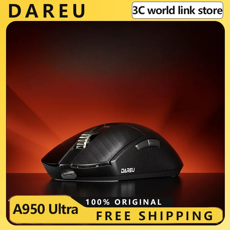 

Dareu A950Ultra Wireless Mouse Carbon Fibre Three Mode Ergonomics Mouse 8000Hz Polling Rate Lightweight Gaming PC Accessories
