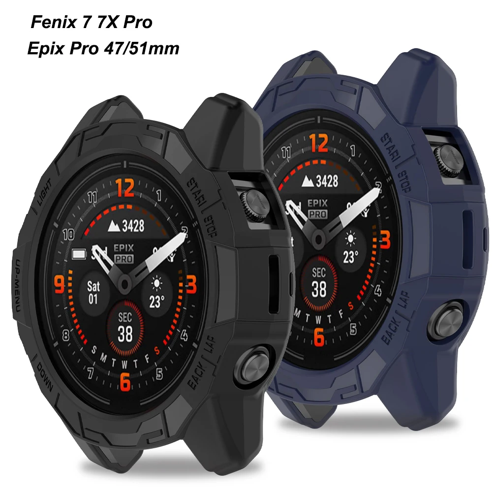 TPU soft silicone case for Garmin Fenix 7 7X Pro Frame Bumper Protective cover For Epix Gen Pro 51mm 47mm Shell Watch accessorie