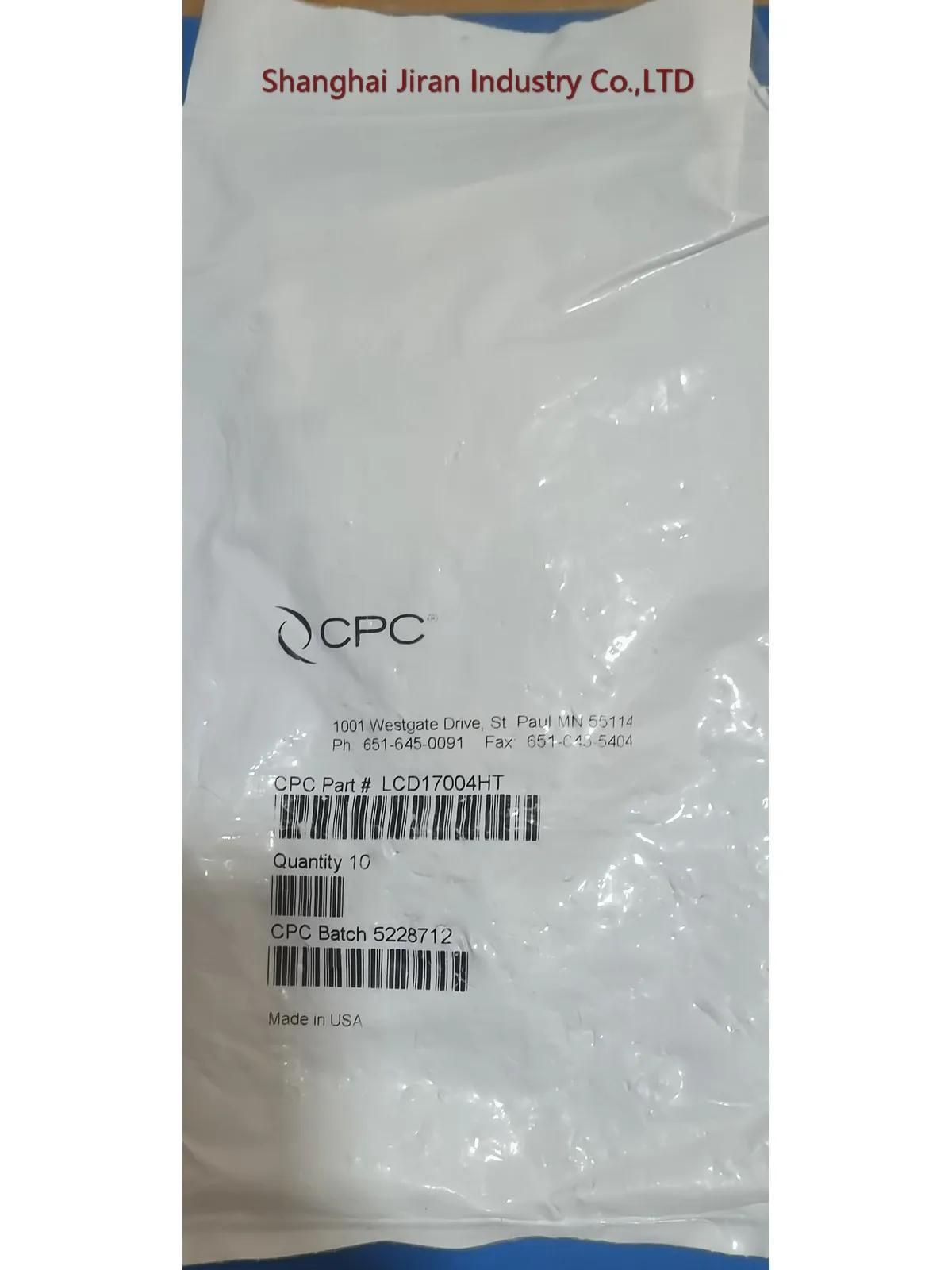 CPC LCD17004 LCD17004HT Valved In-Line Hose Barb Coupling Body 1/4 ID Barb