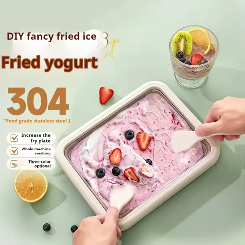 Máquina para hacer helados enrollados sartén