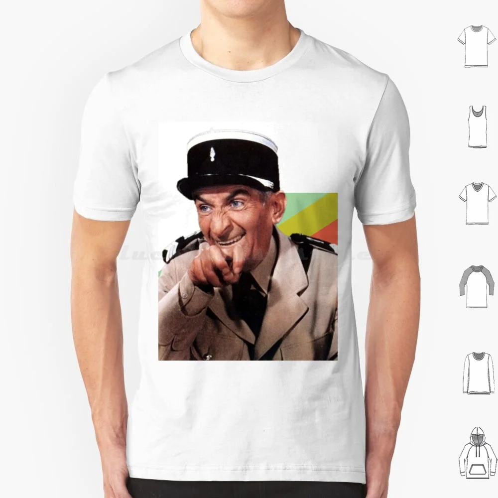 Louis De Funes Grimace T Shirt Big Size 100% Cotton Louis Warps Louis De Funes Cinema Great Actor Great Movies