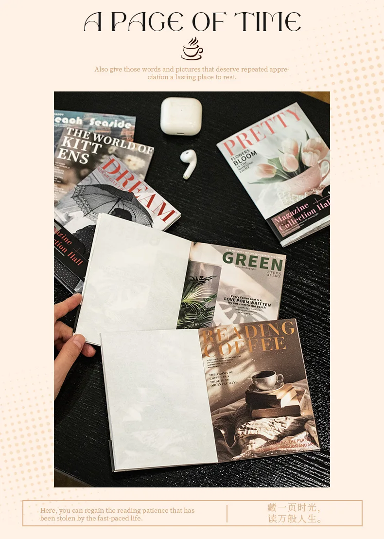 1 Packung/3er-Pack Magazin-Sammlungsserie, Vintage-Material, Buch 6 Themen, dekorative Collage, Sammelalbum, Retro-Stil, Design-Set – Detail 9