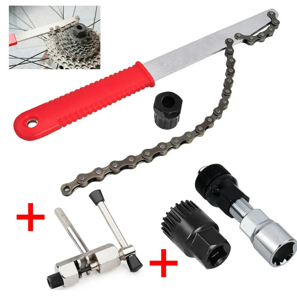 5 In 1 Bicycle Repair Tool Set Chain Breaker Crank Wheel Extractor Tools For Bike Outdoor Bicycle Multitool Puller Wrench Tool