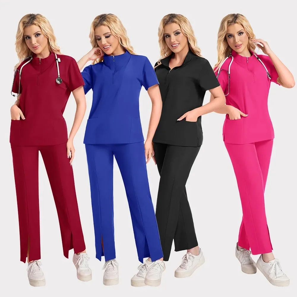Nuovo Uniforme Chirurgica Womar Uomini Infermiera Medica Scrub Set Morbido E Traspirante Jogger Infermieristica Clinica Abbigliamento Da Lavoro Scrub Medico Donne