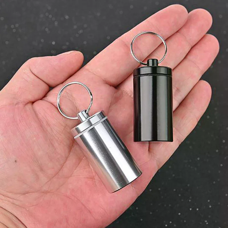 Metal Waterproof Alloy Pill Box Case Bottle Holder Container Mini