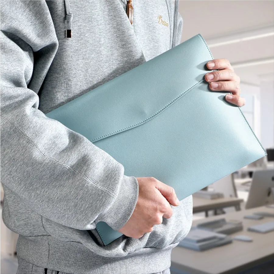 Borsa per documenti semplice A4 Pelle da lavoro, borsa per documenti impermeabile Valigetta per dati