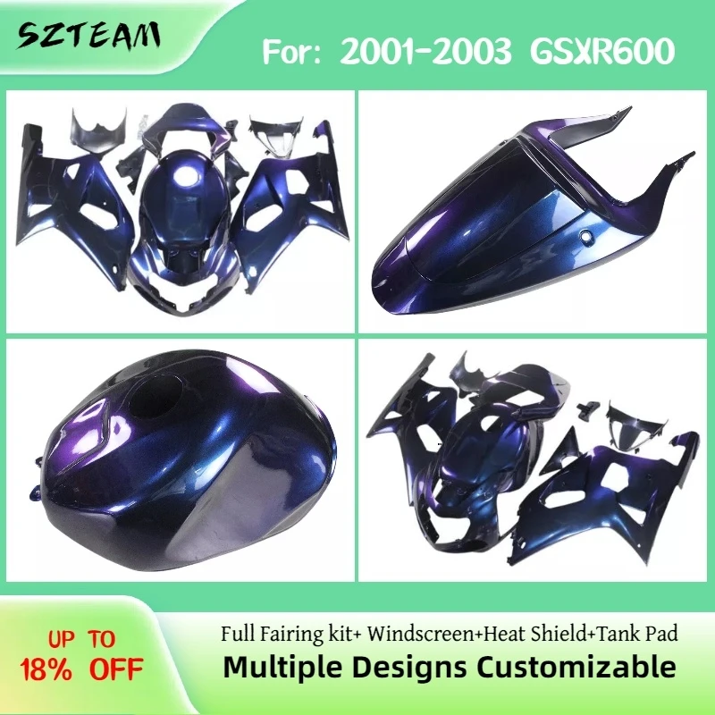 For 2001 2002 2003 GSXR600 750 Hight Quality Fairing Kit GSXR 600 01 02 03 Racing Motorcycle Body Parts Fairings