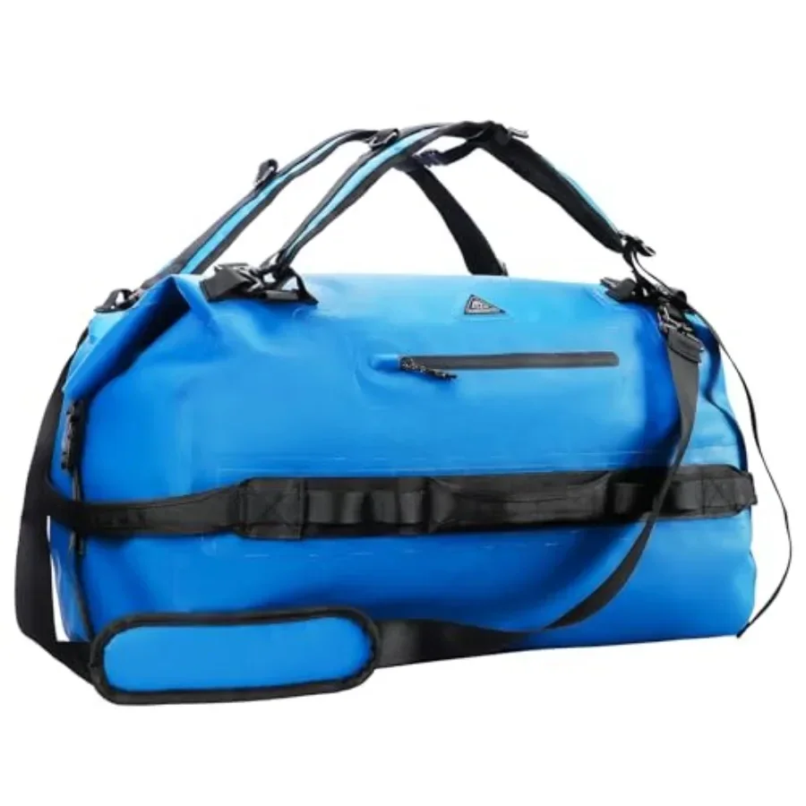 

Large Waterproof Duffel Backpack Roll-Top Heavy Duty Dry Duffle Bag for Boating, Travel, Motorcycle, Kayaking, Camping