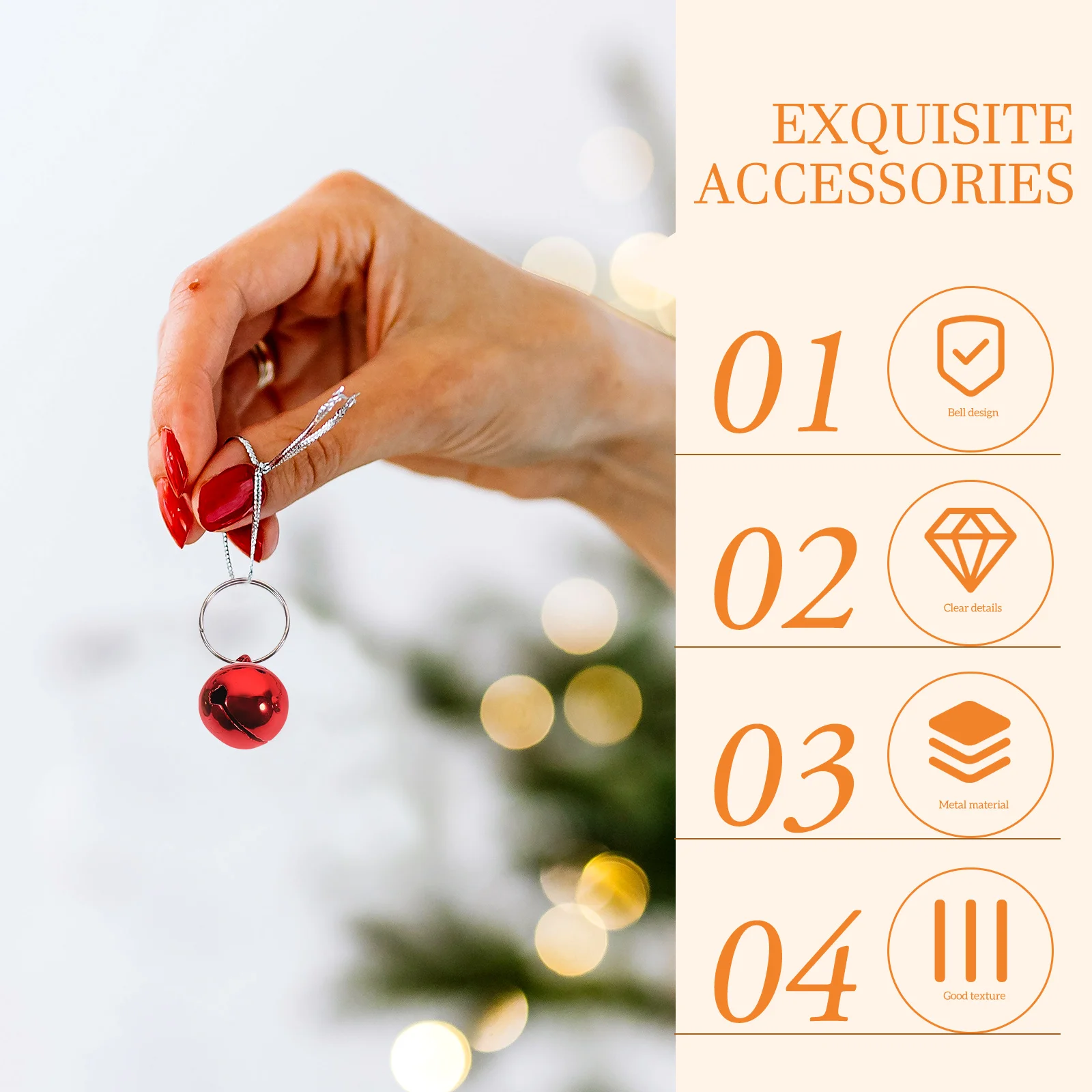 

24Pcs Colorful Ringed Bells Multi-Use Tiny Bells for DIY Keychain Craft Festive Decor Pet Safety Collar Accessories