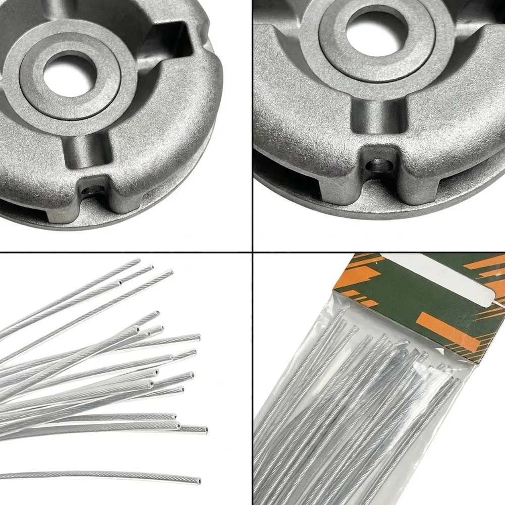 Steel Cutting Wire Kit Aluminum Trimmer Head 100 pcs 30 cm for x 3 mm for Efficient Lawn Trimming and Edge Precision