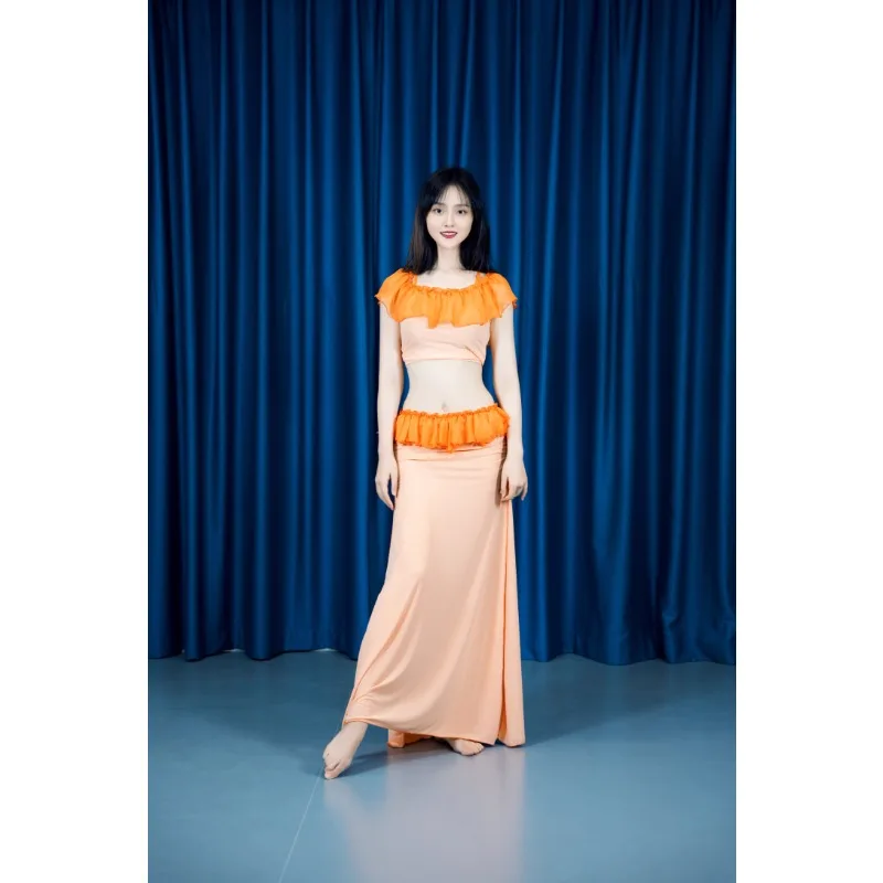 Customized Oriental Belly Dance Clothes Adult 2025 New Elastic Chiffon Lace Beautiful Long Skirt Set Belly Dance Costumes