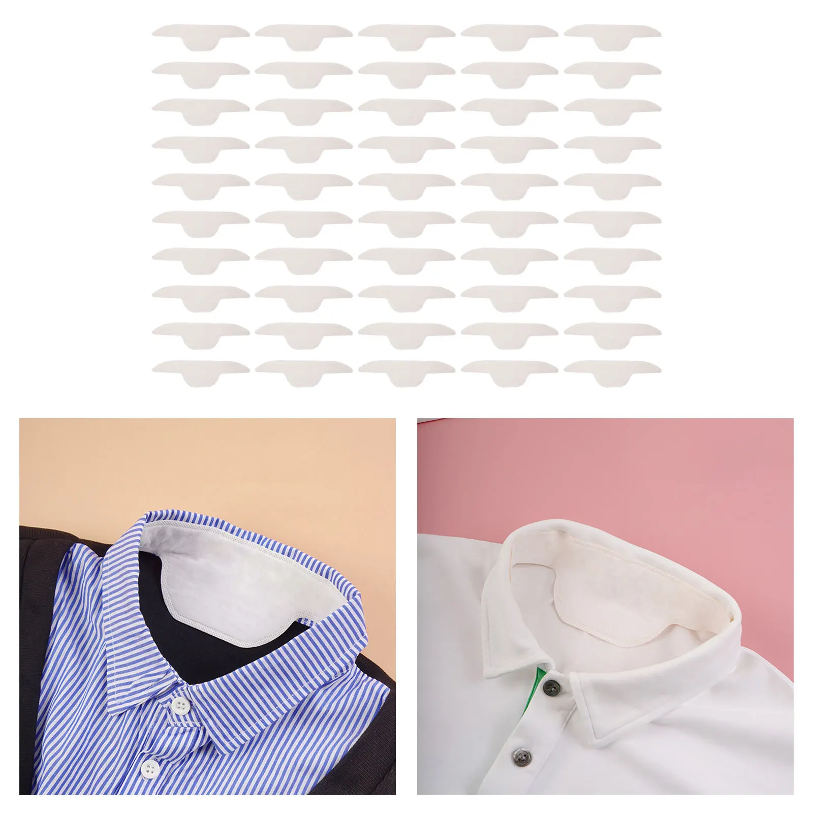 50Pcs Disposable Collar Protector Sweat Pads, Shirt Collar Protector, Comfortable Collar, Shirt Neck Collar Sweat Pads Guard