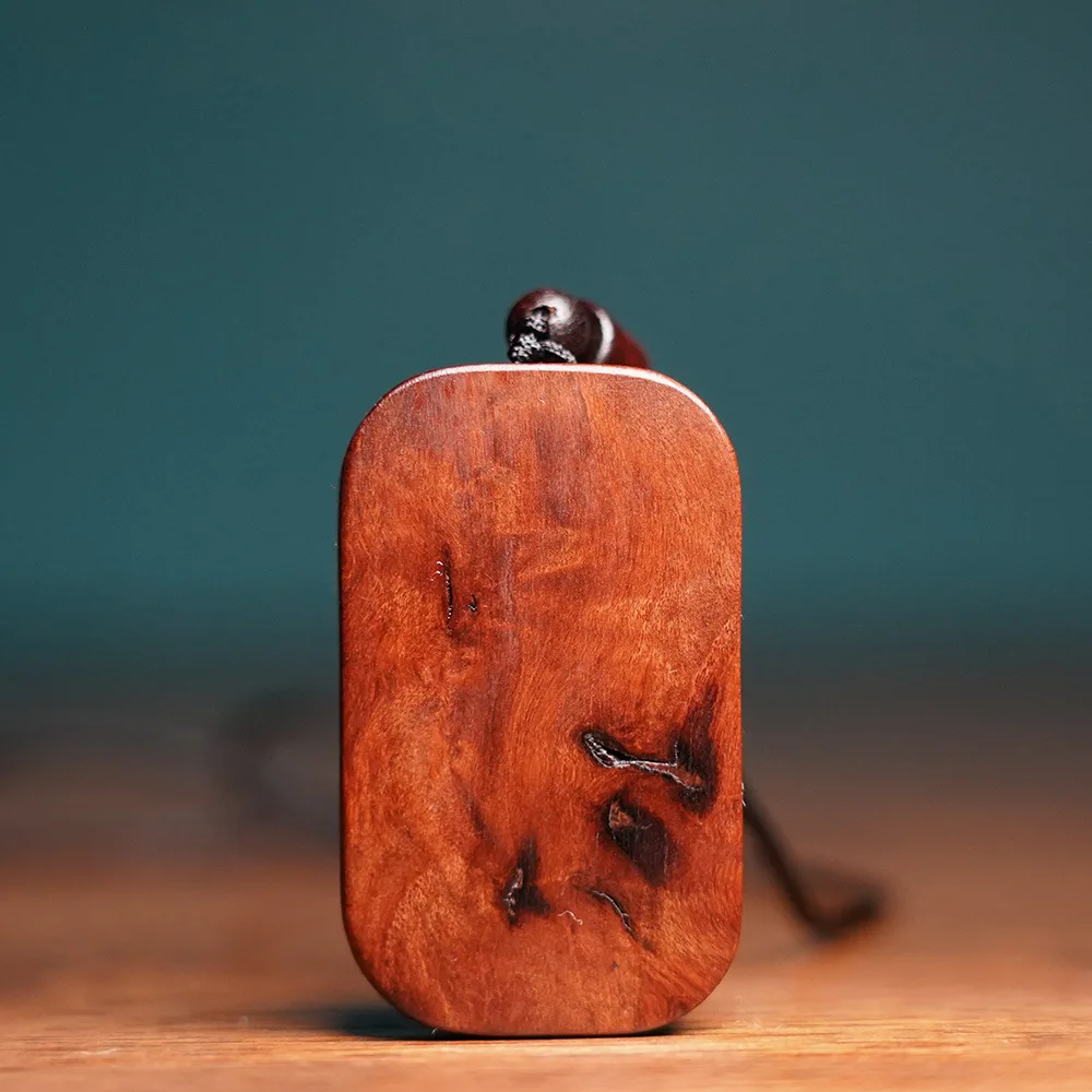 2026 Natural Lightning Struck Jujube Wood U Shape Token Pendant Handcarved Scorched Peace Amulet Jewelry for Men Women Wear Gift - view 3