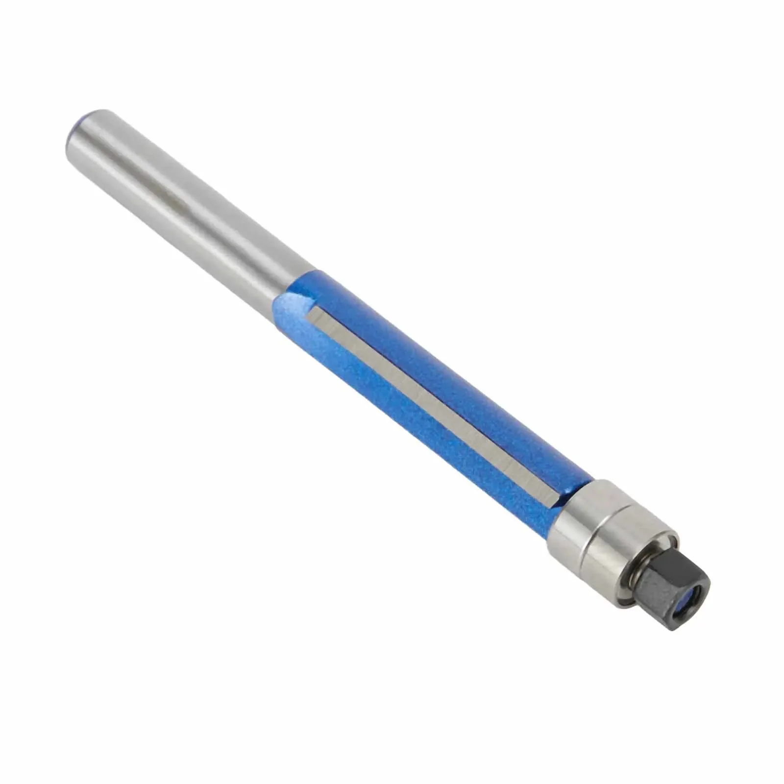 1/4 Shank Trim Router Bit 45# Steel YG6 Carbide Tip Milling Cutter W/ Bearing For Wood Template Plastic Metal Cutting