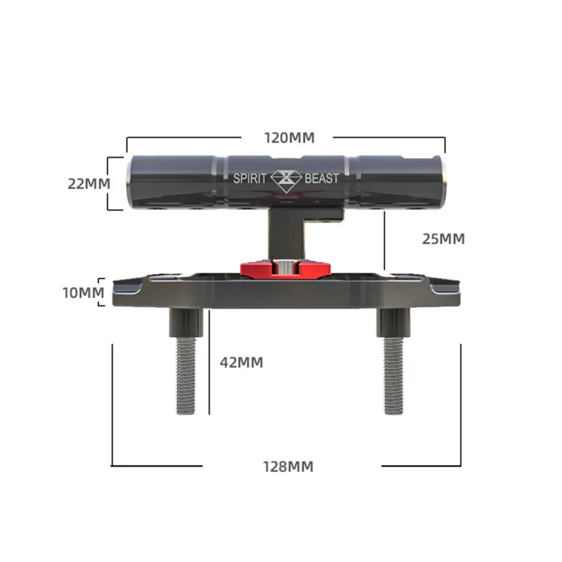 Motorcycle Multi Function Extension Bar Time / Temperature Integration Universal ( Mounting Distance 37-100mm )