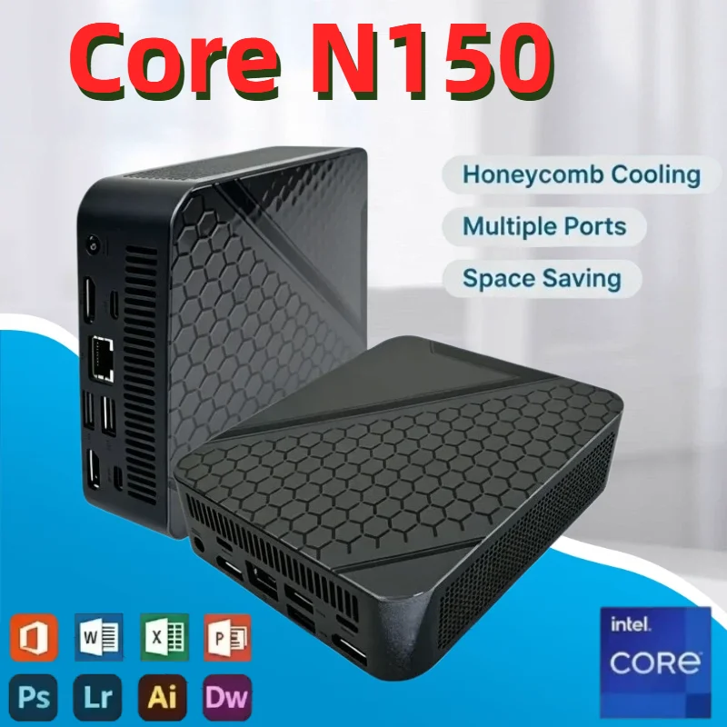 New High-Performance Mini PC Portable Intel N150 16GB RAM  1TB/2TB SSD WiFi6 Desktop Office Gaming PC In Stock