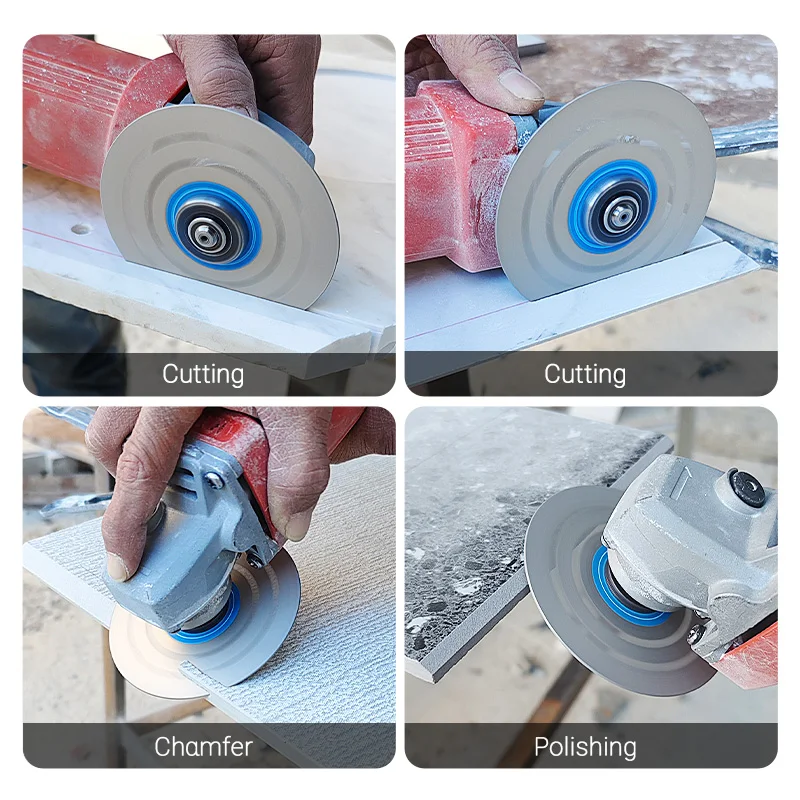 LOZLIN 3pc Rock Grinding Cutting Disc Ultra-Thin Diamond Saw Blade Marble Porcelain Tile Glass 115mm Multi Hole Cutter Plate view 6