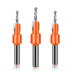 Counter sink Drill Bit Set HSS Counter Bore Screw Countersunk Step Pilot Holes For Screw 8MM Shank Dia.8-10mm Wood Woodworking