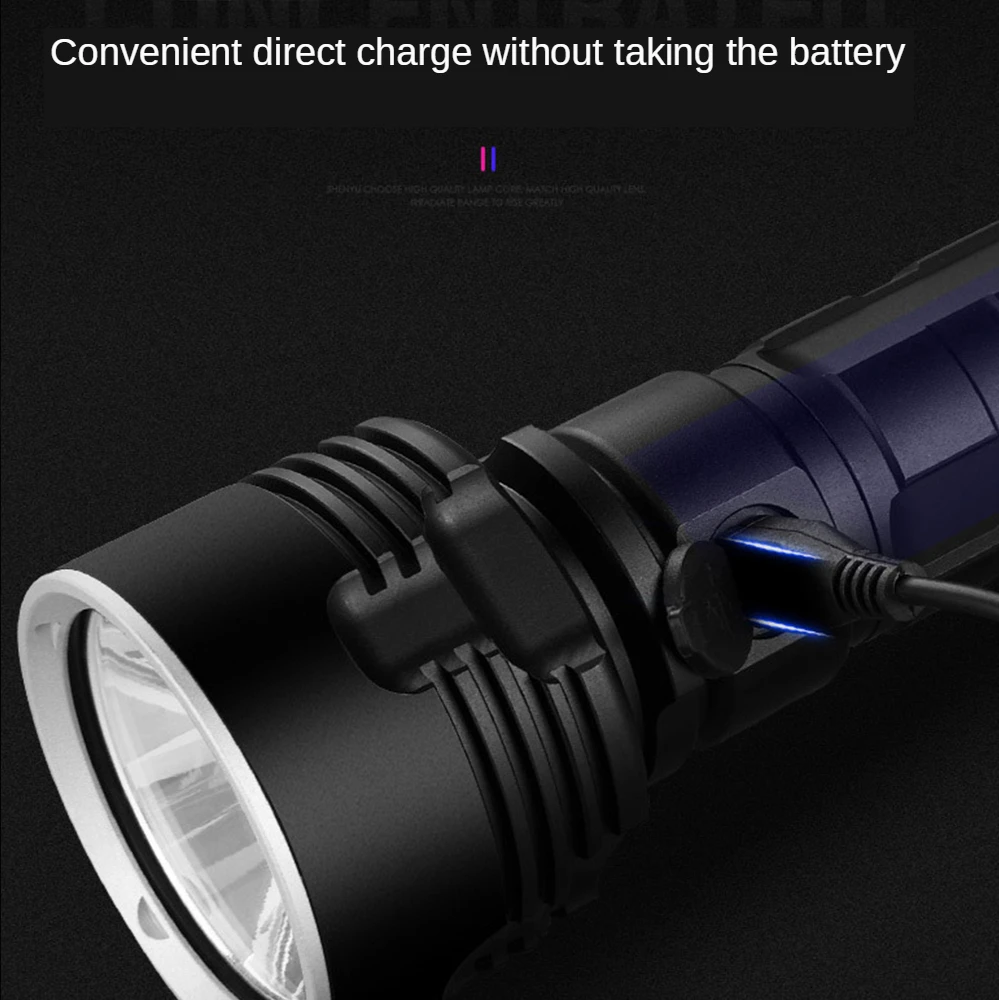 Powerful L2/P70 LED Flashlight Tactical Long Range Flashlight USB Rechargeable Flashlight Waterproof Torch