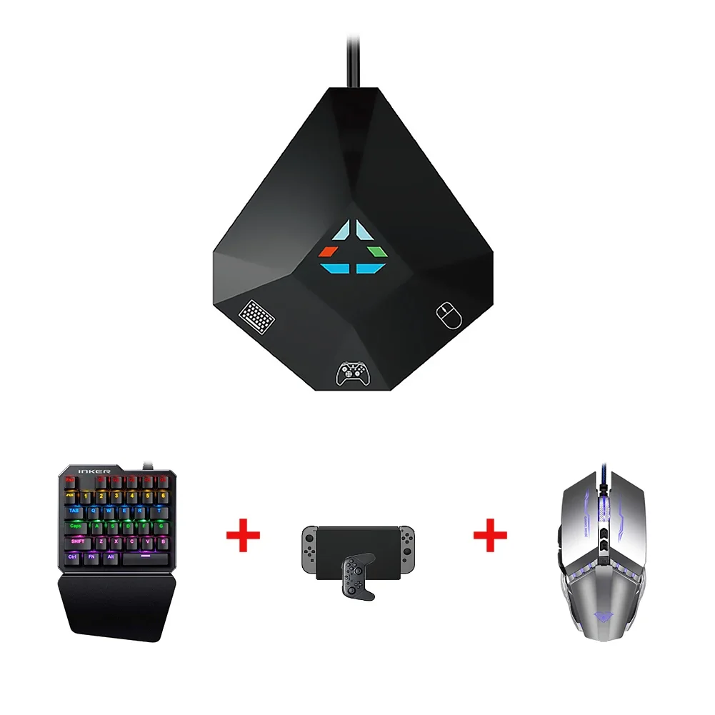 Keyboard and Mouse Adapter USB Connection Gaming Mouse and Keyboard Converte for PS4/PS3/Xbox One/Xbox 360/Switch Console
