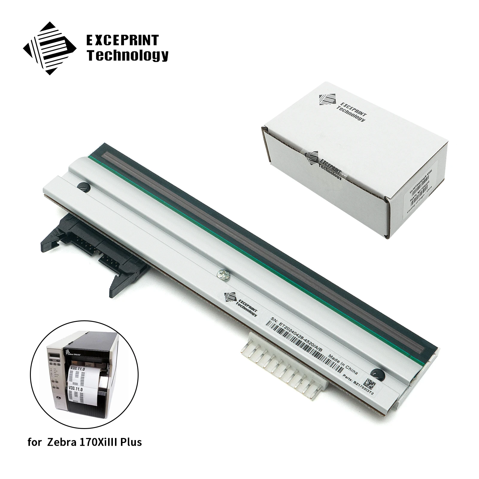 

G38000M 203dpi Thermal Printhead for Zebra 170Xi3 170XiIII 170XiIII Plus 170PAX4 Barcode Label Printer,Brand New