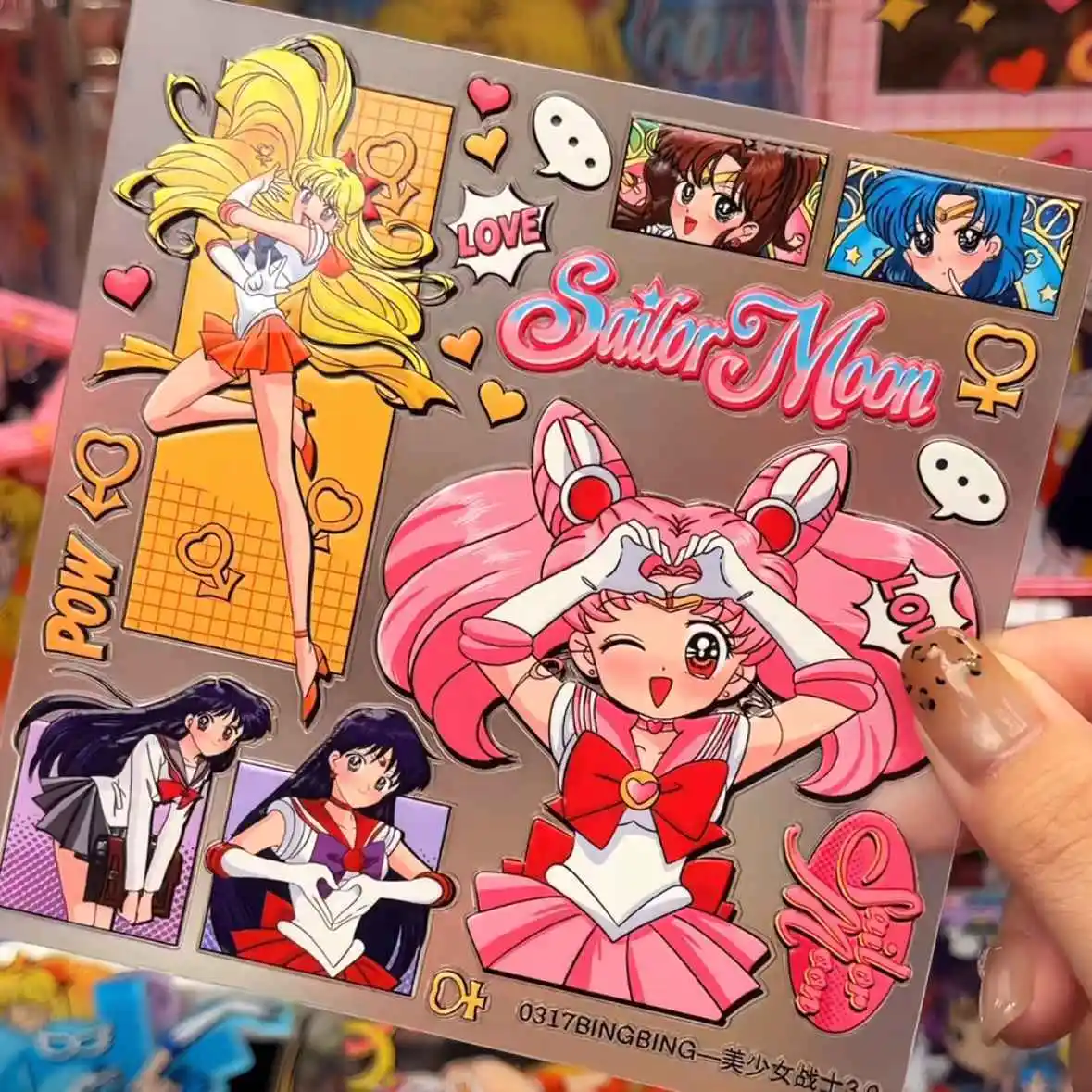 Sailor Moon jelly 3D 5D planner decoration stickers DIY journal camera tablet waterproof stickers, gift for friends