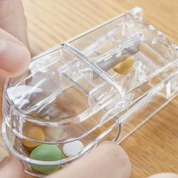 Pill Cutter Box Portable Drug Box Tablet Cutter Splitter Medicine Pill Holder Pill Cutter Box