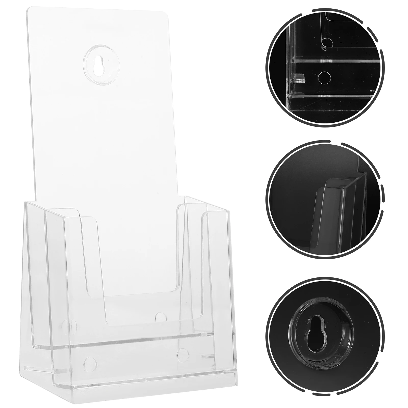 

Multi Layer Catalog Rack A6 2 Tier Acrylic Brochure Holder Stand Document Organizer Wall Mount Files Paper Storage