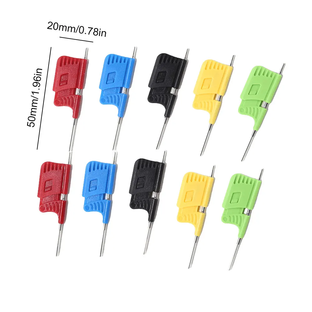 10pcs/set SDK08 IC Test Hook Clips 40V Test Clips with Jumper Wires Chip Foot Clip 2A Micro IC Clamp for Electrical Testing