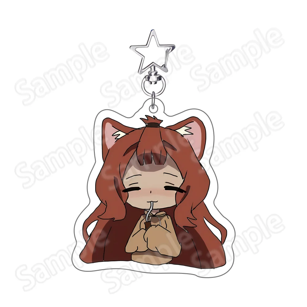 Anime Chainsmoker Cat Yani Neko Manga Neu 6cm Acryl-Standee Schlüsselanhänger Lustiger Katzenmädchen-Charakter Desktop-Ornament Sammlerstück – Detail 4