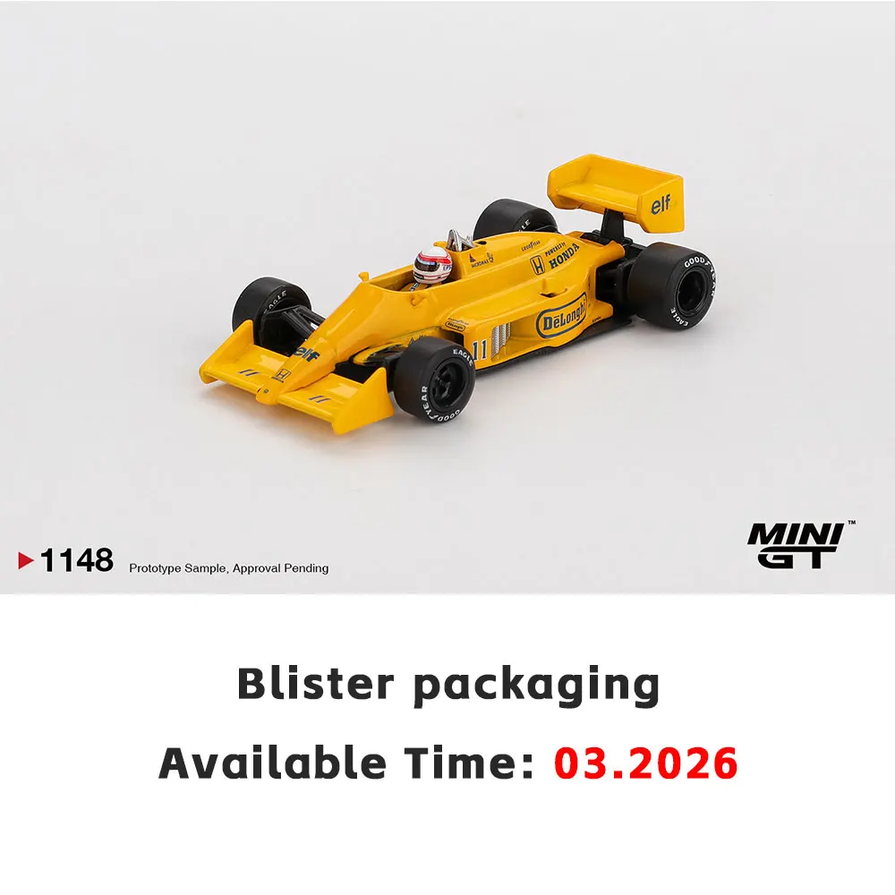 MINIGT 1/64 Lotus 99T #11 Satoru Nakajima 1987 Monaco GP Diecast F1 Model, Blister Hanging Display Package view 5