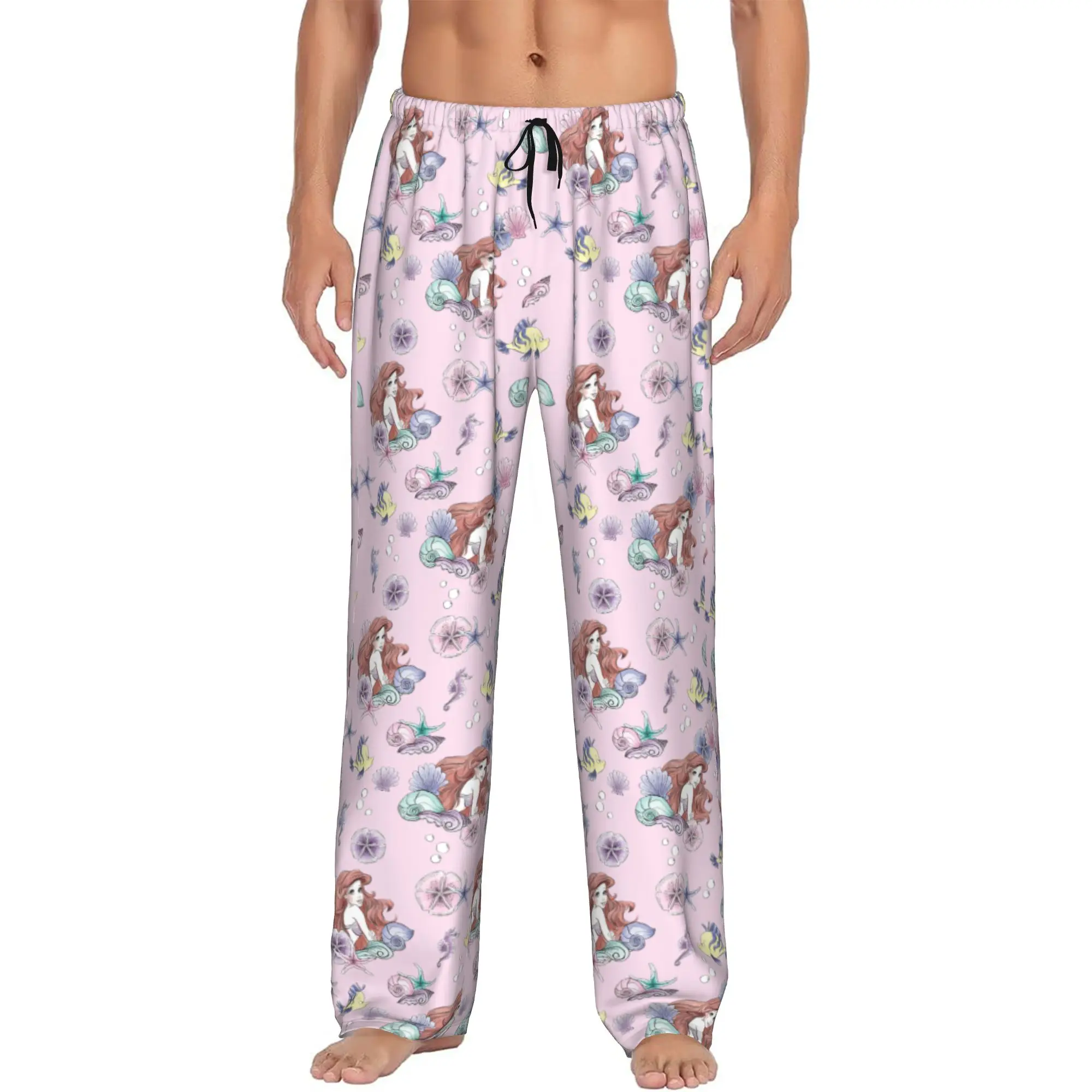 

Custom Printed The Little Anime M-Mermaid Pajama Pants Men Sleep Sleepwear Bottoms with Pockets