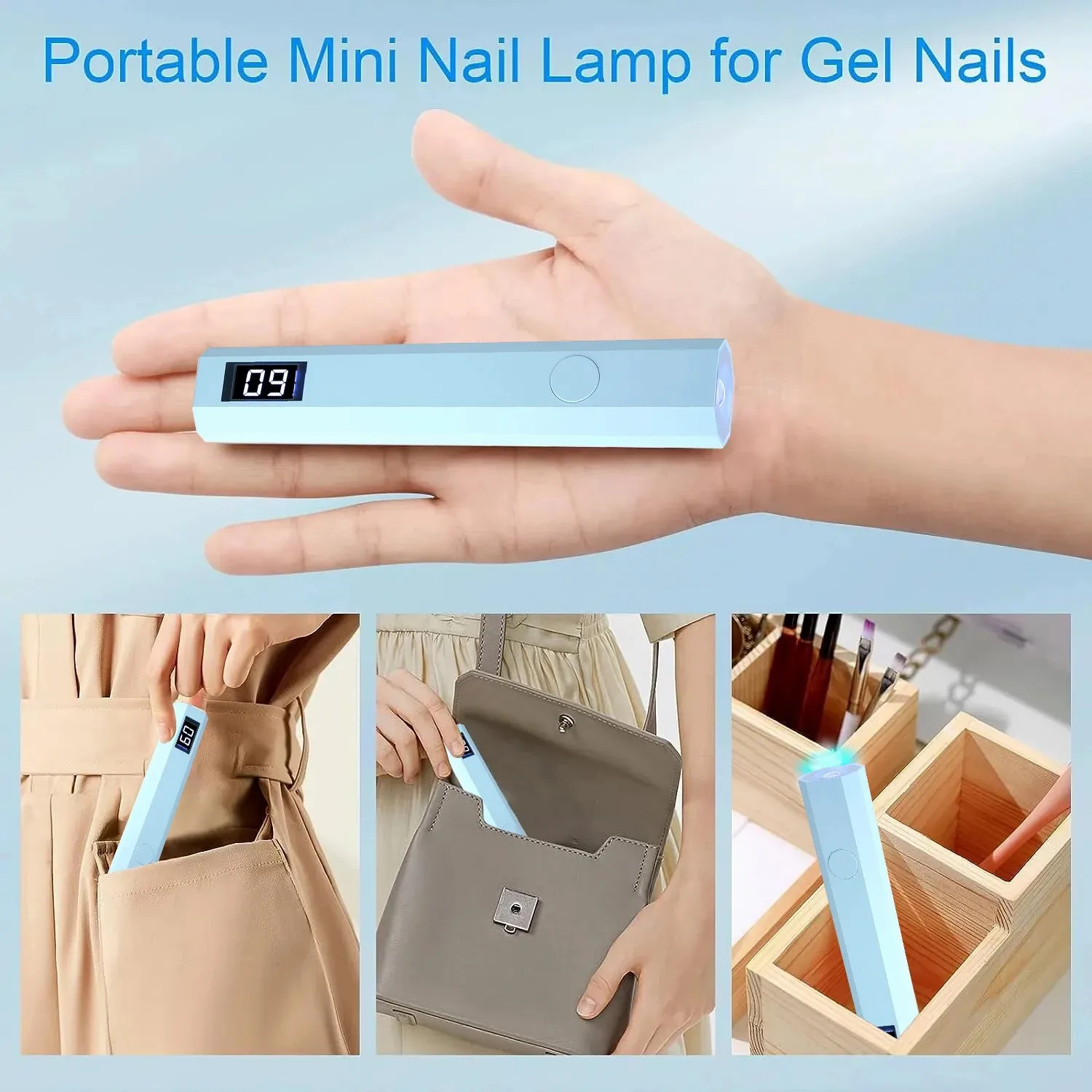 Imagem -06 - Portátil uv Led Nail Gel Lâmpada Lanterna Portátil Caneta de Secagem Rápida Usb Nail Drying Machine Polonês d5