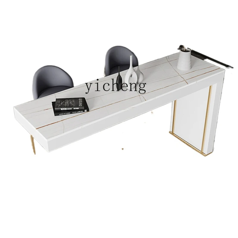 

YY Home Partition Wall Long Table Modern Minimalist Bar Table and Chair Combination