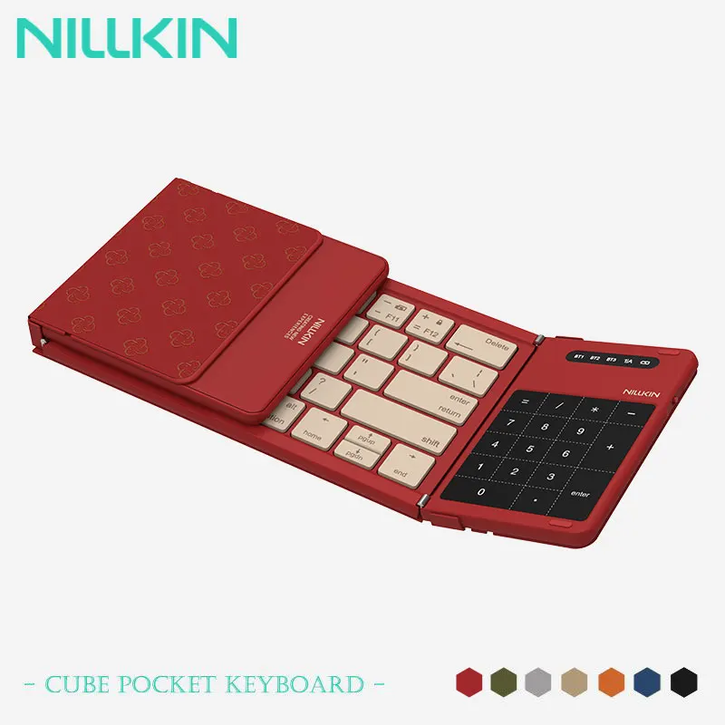 Клавиатура NILLKIN Cube Pocket, беспроводная Bluetooth 5.0 клавиатура для нескольких устройств, подключение 3 устройств с тачпадом для ПК и ноутбуков