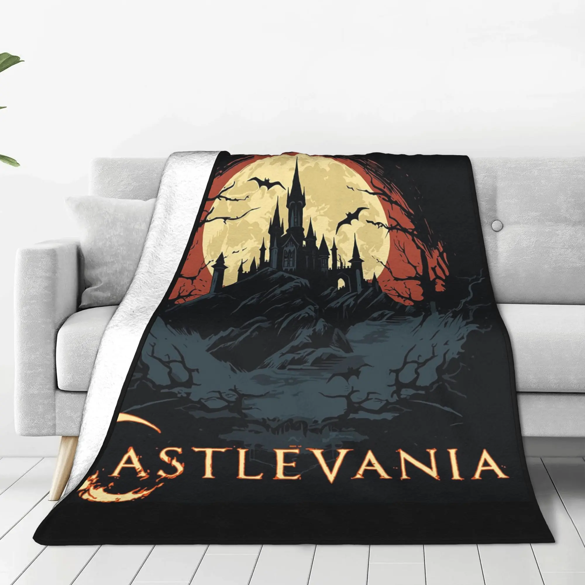 Castle of Darkness Castlevania Blankets Warm Fleece Sofa Throw Blanket for Home Bedroom Office Throws Bedspread Quilt