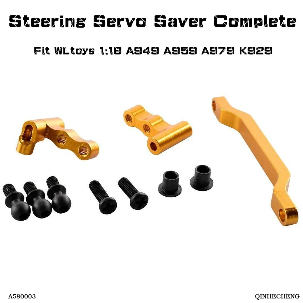 RC A580003 Aluminum Steering Servo Saver Complete Fit WLtoys 1:18 A949 A959 A979 K929