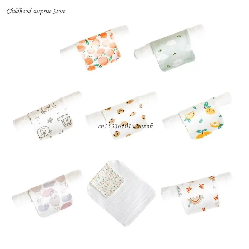 Baby Back Sweat Absorbent Cloth for Boys Girl 0-36M Soft Breathable Floral Wash Cloth Skin Friendly Back Sweat Towel Dropship