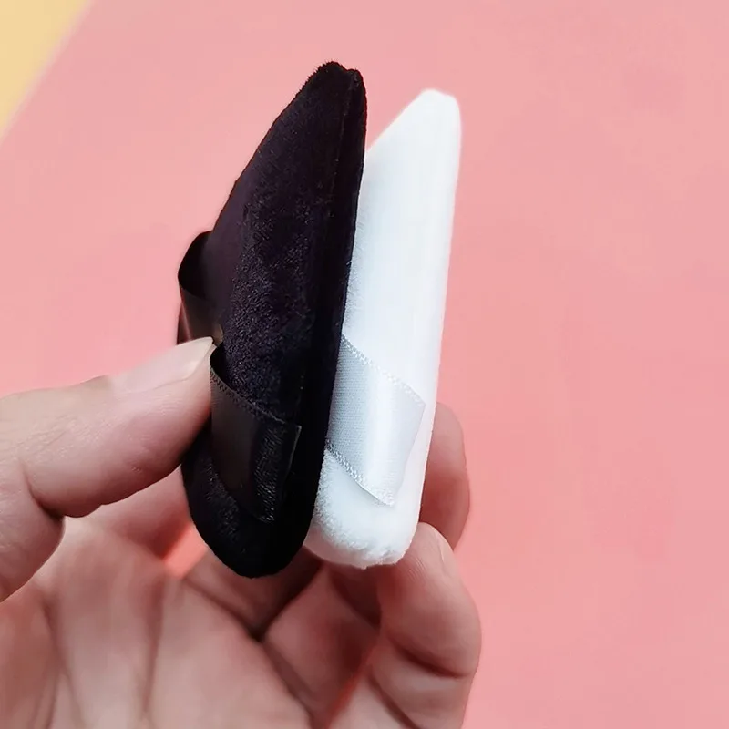 1Pcs Triangle Powder Puff Flours Mini Face Makeup Sponge Cosmetics Soft Cotton Face Powder Puff Washable Lightweight