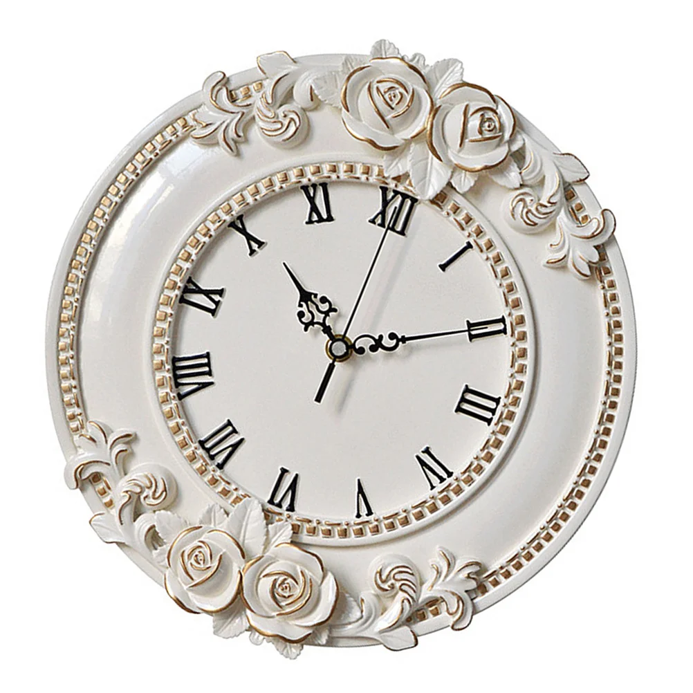 

Art Clock Living Silent Wall Decorative Clocks for Room Office Round Number Man