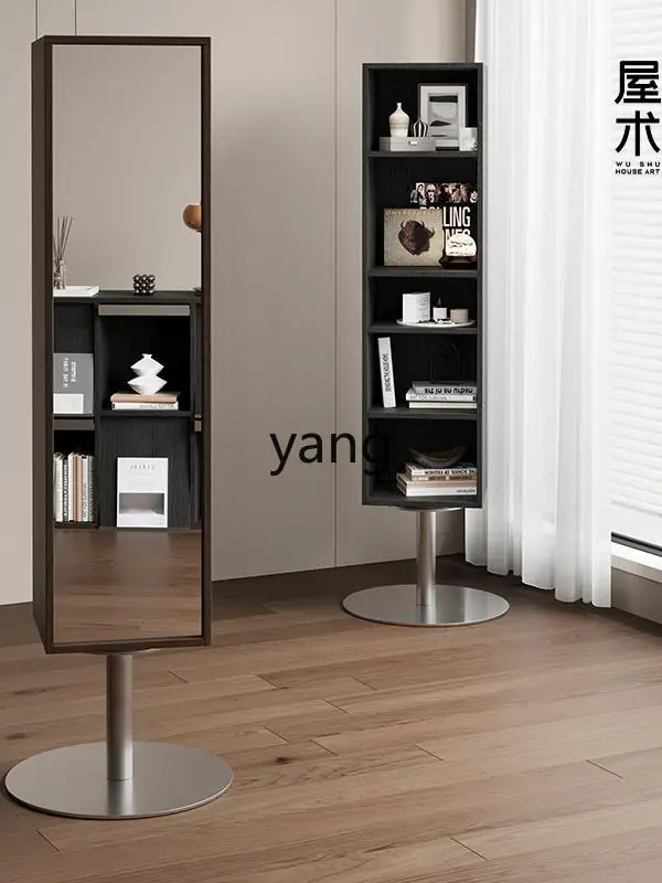

LTT rotatable mirror cabinet living room bedroom full mirror floor storage sofa side cabinet
