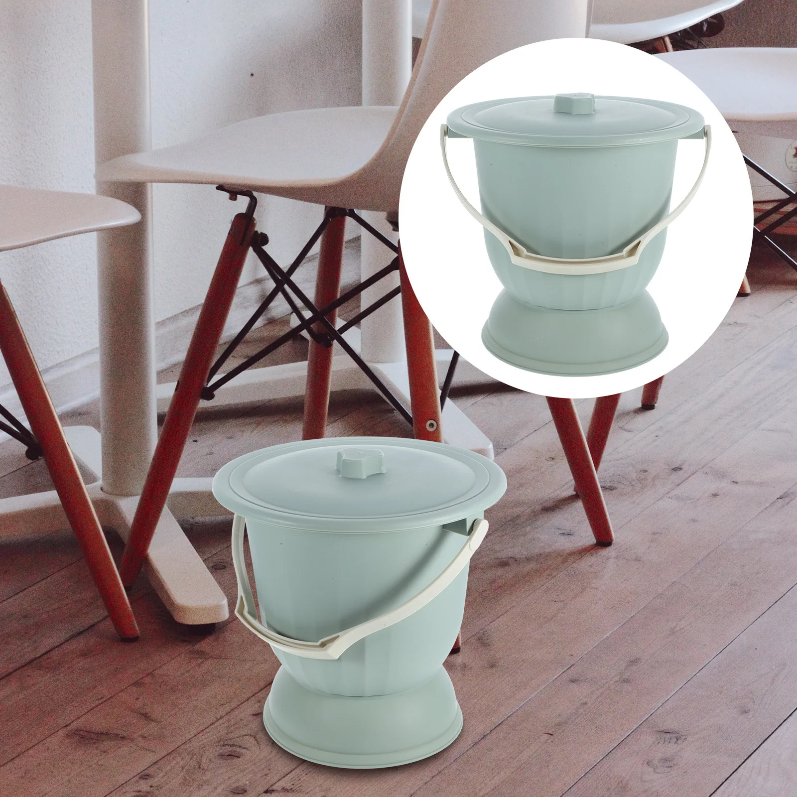 وعاء الغرفة مع غطاء مبولة محمولة لكبار السن المعاقين ليلة البول دلو قابلة لإعادة الاستخدام البلاستيك Bedpan قعادة التدريب المرحاض المنزل #1